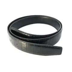 ベルト♦メンズ♦革のみ♦クロコ柄♦黒♦レザー♦120cm♦幅3.3cm♦ロング