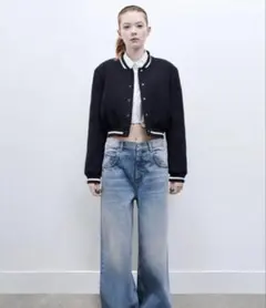 ZARA クロップドボンバージャケット