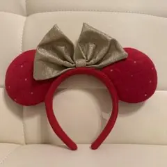ミッキー耳風カチューシャ 赤