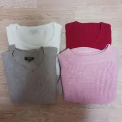 ニットセーター 4色セット Lサイズ