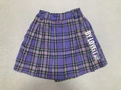 バイラビット キュロットスカート140 プリーツチェック 秋冬