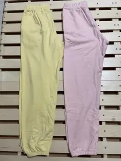 ⁠【XL2本セット】Printstar スウェットパンツ ピンク &イエロー⁠