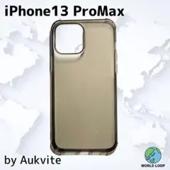 ❤iPhone13 ProMax ケース⭐半透明 ブラック TPU 耐衝撃 薄型