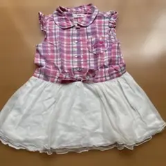 NOU チェック柄 ノースリーブワンピース 100cmのサムネイル