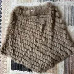 le.coeur blanc ラビットファーポンチョ