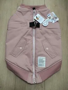 5号　バイカラーMA-1ハーネス一体型 犬服 アウター 上着 ライフライク