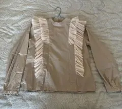 merry jenny メリージェニー ショルダーチュールブラウス ベージュ