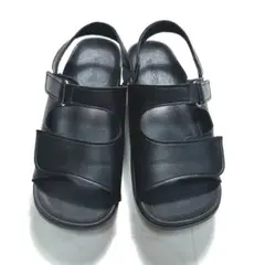 リゲッタ　ブラック コンフォートサンダル バックストラップ付き