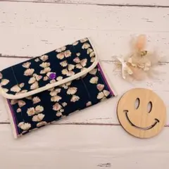 ラスト1点☆ハンドメイド☆花柄 ぺたんこケース 母子手帳ケース お薬手帳ケース