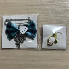 サンリオ　ポチャッコ　ダブルチャーム　シークレットブローチ　めじるし　サンリオ