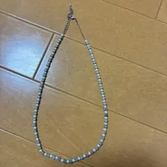 グレー ビーズ ネックレス 調整可能