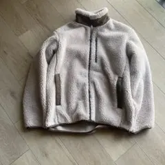 UNIQLO ベージュ フリースジャケット スタンドカラー