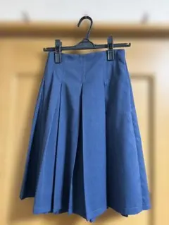 F i.n.t フィント ボックスプリーツスカート BLUE