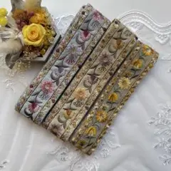 お買得インド刺繍リボン各1メートル合計3メートル