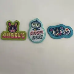 ANGEL BLUE 刺繍ワッペンシール 3種セットのサムネイル
