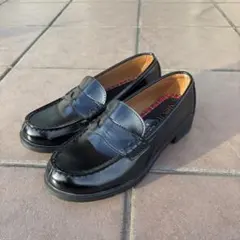 黒いローファー 合成皮革 フォーマルシューズ