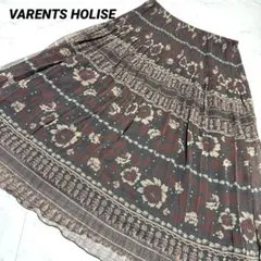 VARENTS HOLISEバレンツ ホライズ　花柄シアープリーツロングスカート