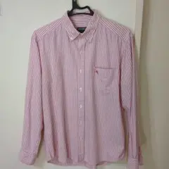 Eddie Bauer 長袖シャツ S ピンクストライプ