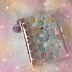 ２個セットA7リフィル付きシール帳ピンク⁺ブルークリアバインダー