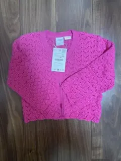 【新品未使用タグ付き】ZARA ピンク カーディガン 110