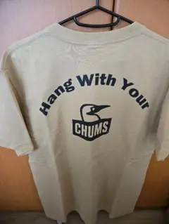 CHUMS ベージュ Tシャツ Lサイズ
