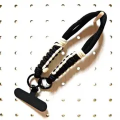 【新品】スマホストラップ　ハンドストラップ　(ブラック)