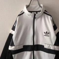 アディダス ラバーロゴ ナイロン切替 トラックジャケット L