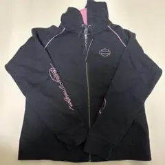 Harley Davidson フルジップパーカー ブラック/ピンク　USED