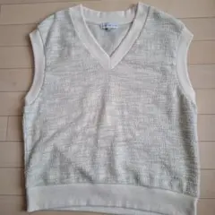 SEASON REASON ニットベスト M ホワイト系