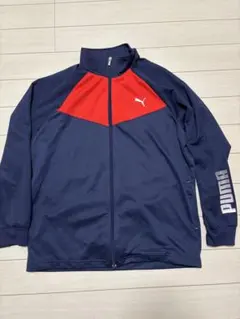 PUMA ジップアップジャケット XL ネイビー/レッド