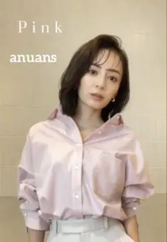 anuans アニュアンス スタンダードシャツ グレイッシュピンク アニュアンス anuans スタンダードシャツ （GRAYISH PINK