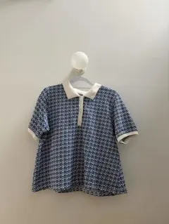 ZARA レトロジャガードポロシャツ
