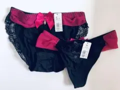 エメフィール　シアーリュクス　フルバック、Ｔバックショーツ　2点セット　サイズM