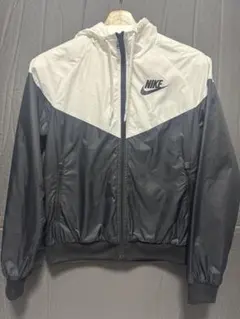 Nike フード付きナイロンジャケット XS ホワイト/ブラック