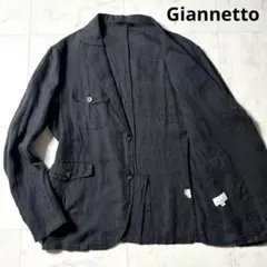 Giannetto リネン100% サファリジャケット テーラードジャケット