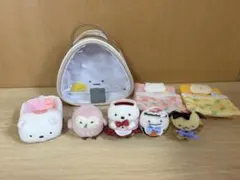 すみっコぐらし てのりぬいぐるみセット ぬいぐるみ4体 ベッド 車 バック付き