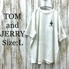 トムアンドジェリー❤️Tシャツ　半袖　プリント　トップス　ホワイト　L