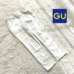 L1【ジーユー】クロップドレギンスパンツ　スキニー　ストレッチ　白　M 無地