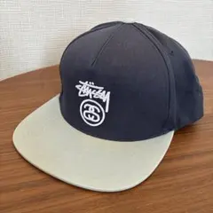 STUSSY 正規品 キャップ スナップバック ネイビー 水色 グアム購入 希少