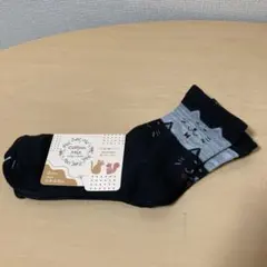【新品タグ付き】レディースソックス 2足組 23〜25cm 猫柄