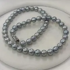 グリーニッシュブラック アコヤ真珠 ネックレス 鑑別書付 - メルカリ