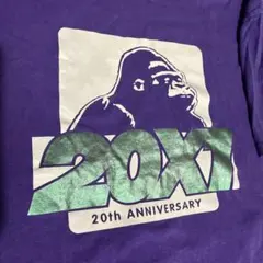 XLARGE エクストララージ 20周年 Tシャツ ゴリラロゴ 紫 パープル M