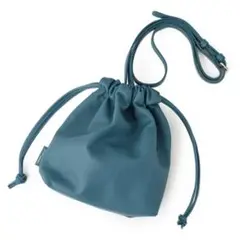 Somes saddle 巾着ショルダー ブルー 巾着 ショルダーバッグ