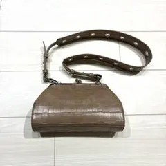 AZUL by moussy ショルダーバッグ クロコ型押し、ベージュ
