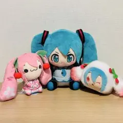 初音ミク 桜ミク ぬいぐるみ3点セット めちゃもふぐっと もちぴこ シナモロール