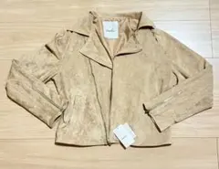 dazzlin ベージュ ダブルライダースジャケット