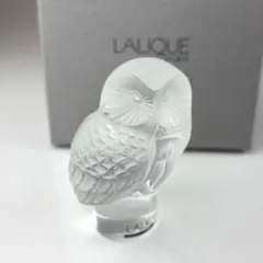 LALIQUE ラリック　フクロウ　置物　クリスタル　フロステッド LALIQUE ラリック フクロウ 置物 クリスタル フロステッド - メルカリ