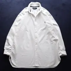 美品】ラルフローレン ビッグシャツ 裾ポニー ワイドフィット