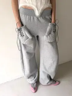 nyxu】ニュクス フラワー スウェットパンツ y2k グランジ - メルカリ