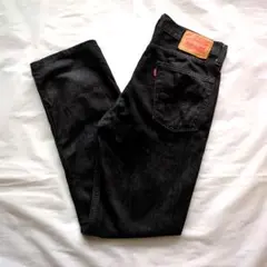 リーバイス 514 ブラックデニムパンツ ストレッチ ストレート 先染め W32